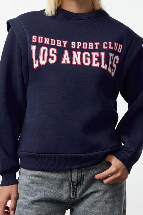 Tarz Regular Bisiklet Yaka Düşük Kol Regular Geniş Kalıp Kalın İçi Polarlı Örme Sweatshirt