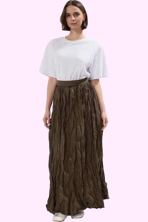 Kadın Maxi Etek A line Kesim Günlük Casual Stil Polyester Hafta Sonu Yaz Aylarının Vazgeçilmezi