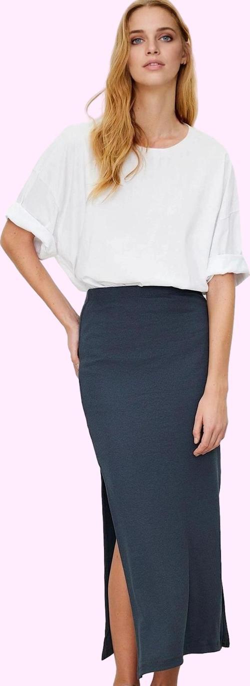 Kadın Yüksek Bel Maxi Etek Kaşkorse Dokuma Pamuklu Rahat Günlük Yaz Aylarının Vazgeçilmezi