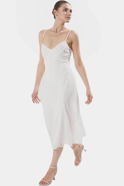 Kolsuz A Kesim Midi Elbise Şifon Dokuma  Polyester Rahat Ve Şık Mükemmel Uyum