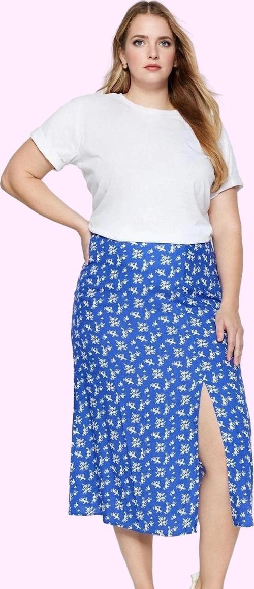 Kadın Büyük Beden Viskoz Dokuma Etek A line Şıklığı Casual Tarzı Midi Boy Günlük Kombinler