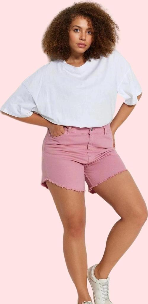 Kadın Yüksek Bel Esnek Pamuklu Denim Şort Buz Mavisi Casual Yaz Kombinleri Günlük Kullanım