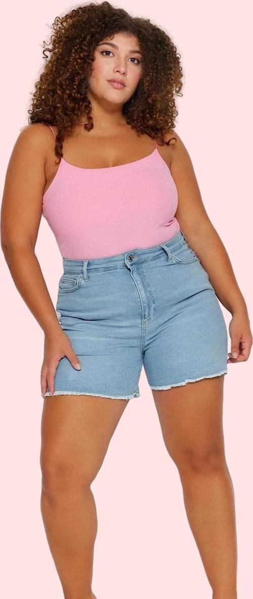 Kadın Denim Şort Yüksek Bel Esnek Kısa Boy Günlük Kullanım Hafta Sonu Yaz Aylarının Vazgeçilmezi