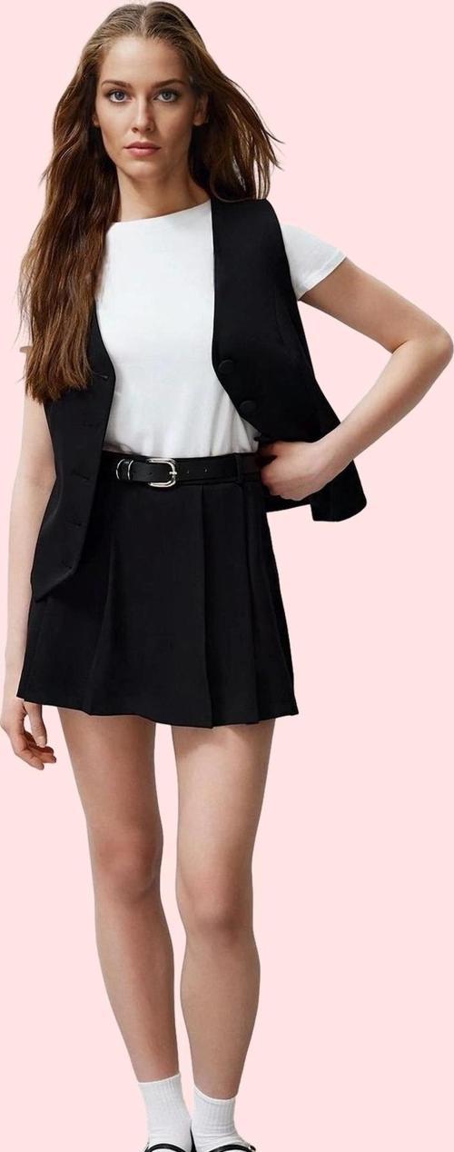 Kadın Şort Etek Yüksek Bel Geniş Paça Düz Desen Finike Dokuma Yazlık Yaz Aylarının Vazgeçilmezi