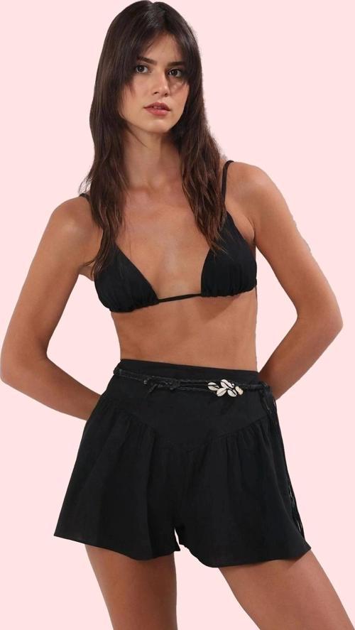 Kadın Pamuklu Plaj Şortu Dokuma Kumaş Geniş Paça Yazlık Günlük Kullanım Yaz Aylarının Vazgeçilmezi