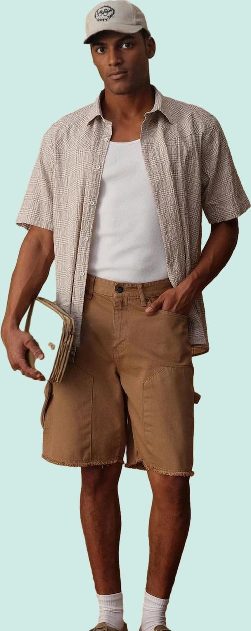 Erkek Kısa Boy Pamuk Denim Şort Rahat Geniş Paça Fermuarlı Günlük Stil Yaz Aylarının Vazgeçilmezi