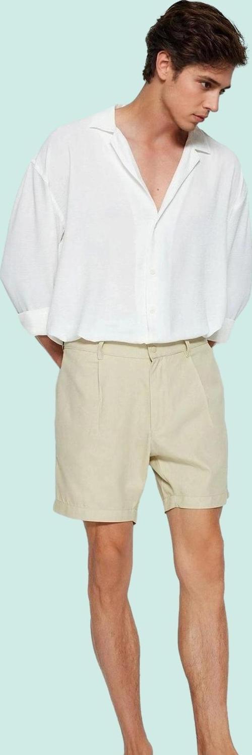 Erkek Yazlık Pamuklu Şort Straight Kalıp Normal Bel Renk Günlük Kullanım Dayanıklı Malzeme