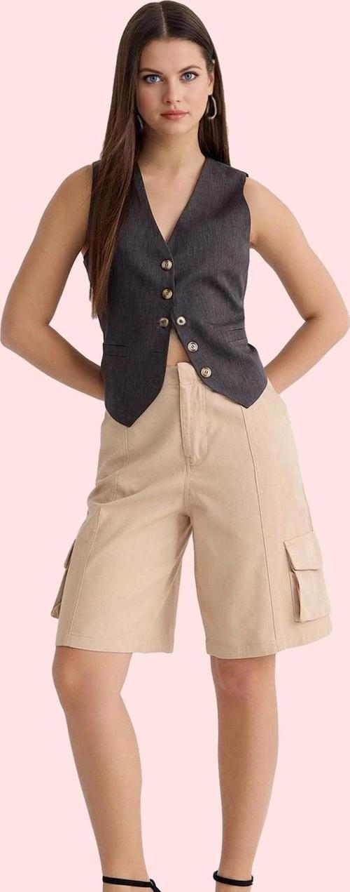 Kadın Kısa Boy Pamuk Geniş Paça Şort; Rahat ve Şık Günlük Stil Hafta Sonu Kaliteli Malzeme