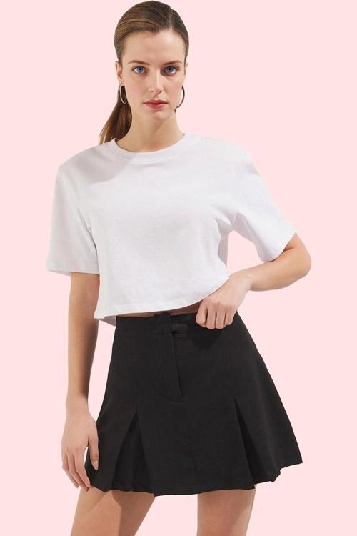 Kadın Düz Desen Normal Bel Kısa Boy Şort Etek Polyester Günlük Kullanım Yaz Aylarının Vazgeçilmezi