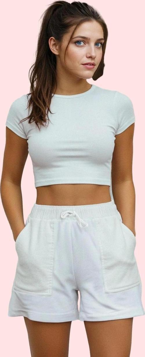 Kadın Yüksek Bel Şort Rahat Kalıp Günlük Yaz Kullanımı İçin Hafta Sonu Stilin Buluştuğu Yer