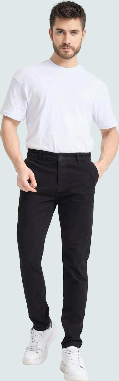 Erkek Slim Fit Uzun Boy Chino Pantolon Esnek Gabardin Kumaş Günlük Kullanım Modern Tasarım