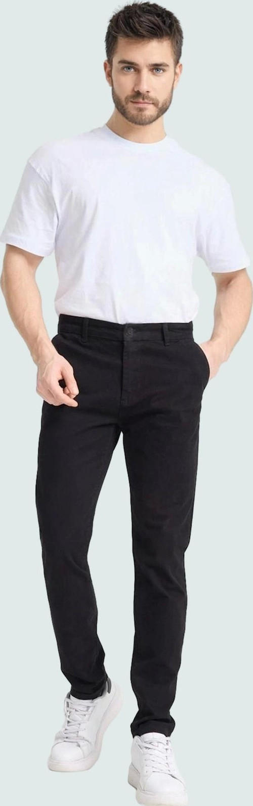 Erkek Slim Fit Uzun Boy Chino Pantolon Esnek Gabardin Kumaş Günlük Kullanım Modern Tasarım