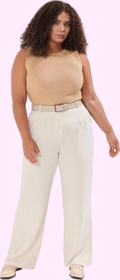 Kadın Düz Desen Geniş Paça Pantolon Yüksek Bel Dokuma Kumaş Günlük Yaz Aylarının Vazgeçilmezi
