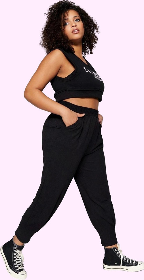 Kadın Büyük Beden Örme Pantolon Yüksek Bel Havuç Kalıp Regular Boy Yaz Aylarının Vazgeçilmezi