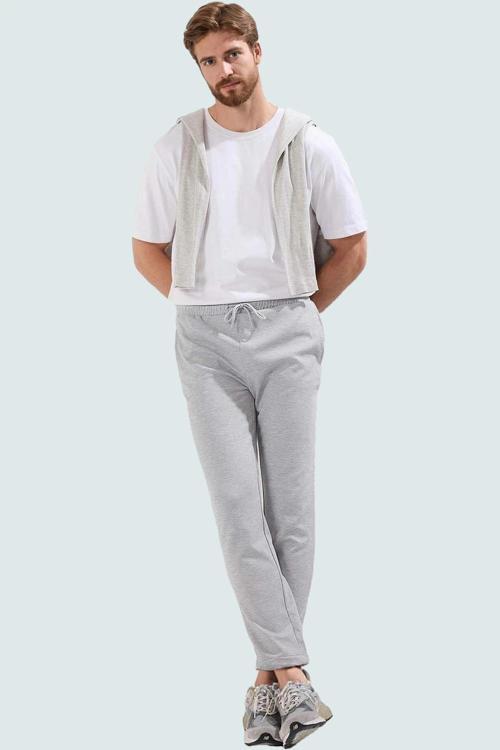 Erkek Günlük Jogger Pantolon Rahat Lastikli Bel Dar Paça Dokuma Kumaş Yaz Aylarının Vazgeçilmezi