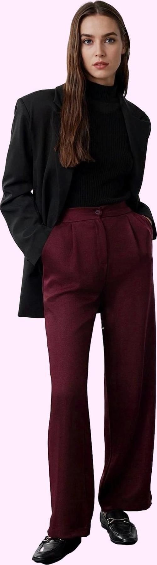 Kadın Düz Desen Yüksek Bel Pantolon Straight Kalıp Günlük Kullanım Yaz Aylarının Vazgeçilmezi