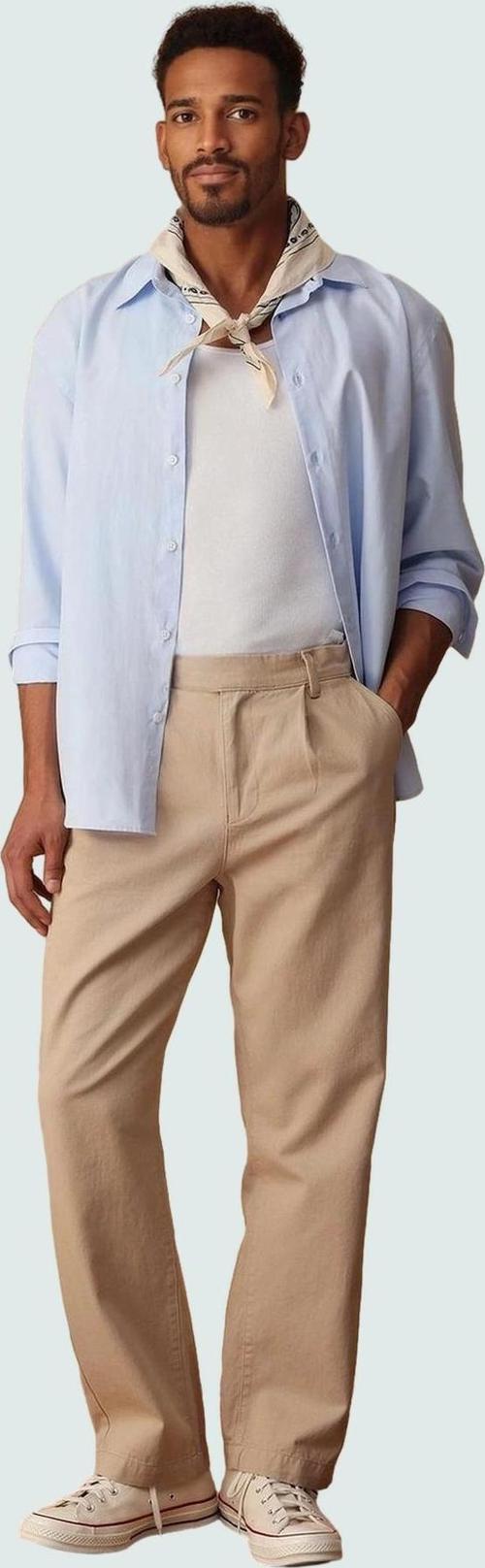 Erkek Pamuklu Rahat Pantolon Geniş Paça ve Straight Kesim Günlük Tarz Yaz Aylarının Vazgeçilmezi