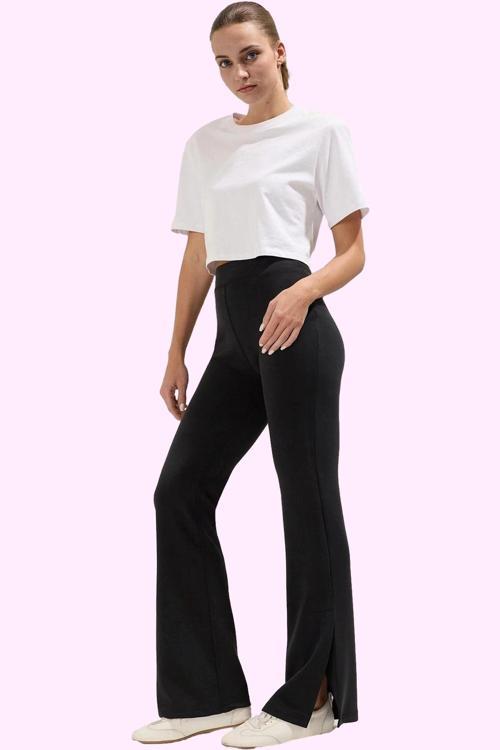 Kadın Modal Flare Pantolon Yüksek Bel Geniş Paça Casual Günlük Stil Yaz Aylarının Vazgeçilmezi