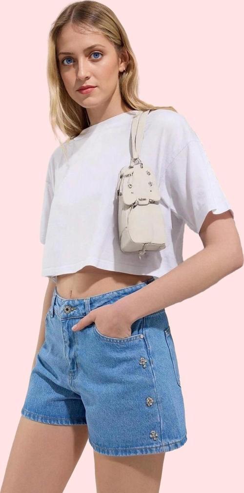 Kadın Pamuklu Denim Şort Normal Bel Düz Desen Günlük Kullanım Hafta Sonu Dayanıklı Malzeme