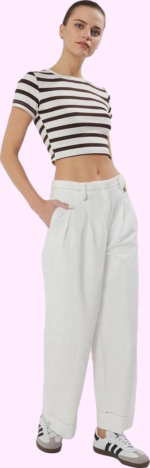 Kadın Pamuk Regular Pantolon Geniş Paça Wide Leg Günlük Stil Hafta Sonu Yaz Aylarının Vazgeçilmezi