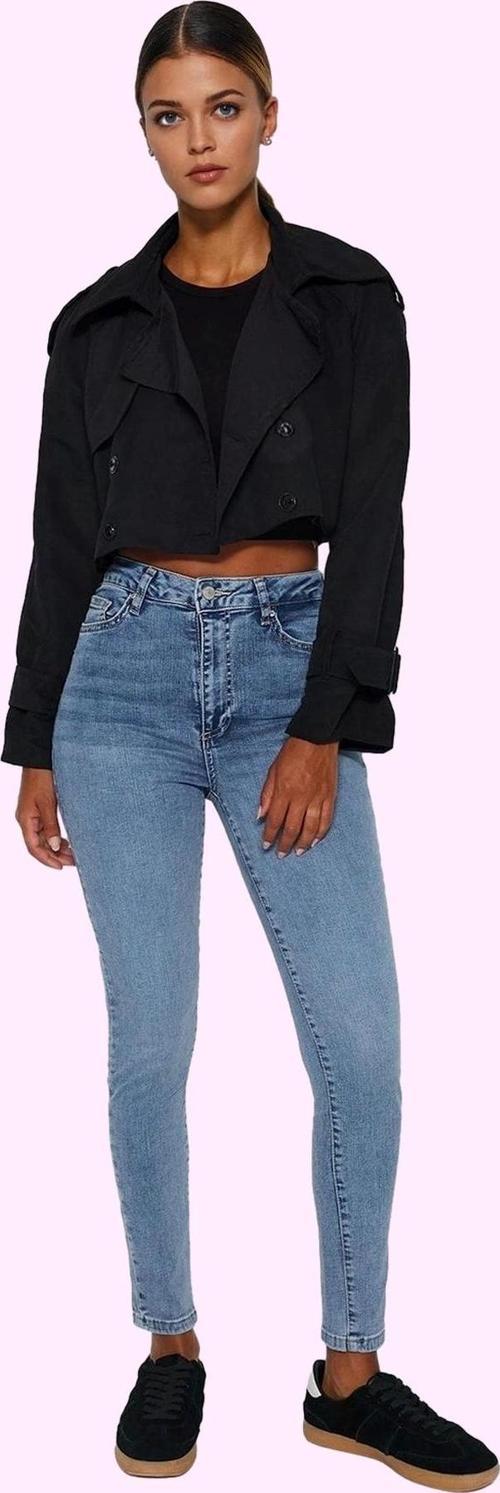Kadın Skinny Jean Yüksek Bel İncelten Etki Stretch Dokuma Günlük Yaz Aylarının Vazgeçilmezi