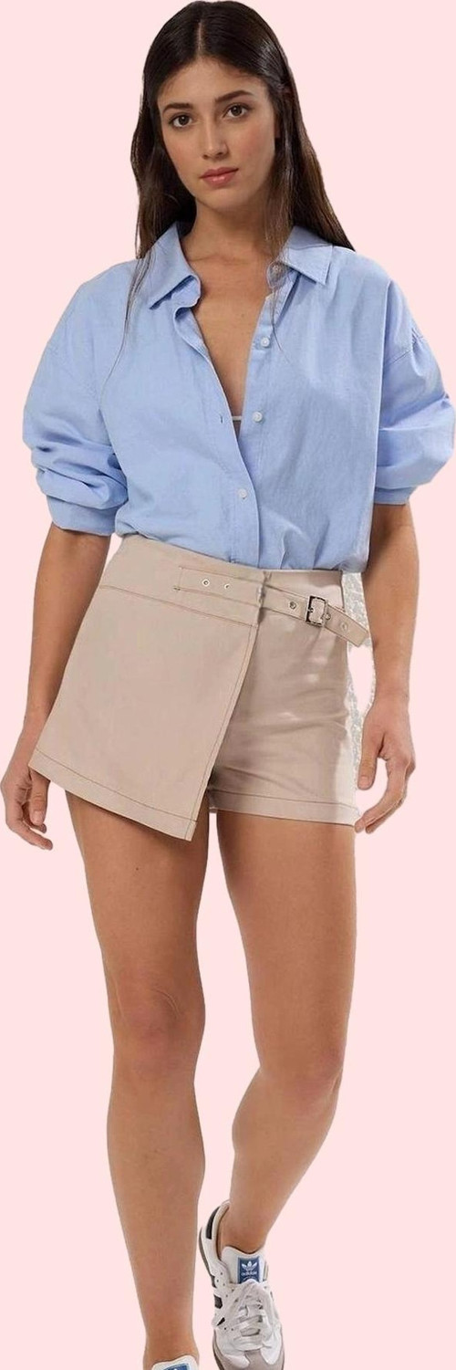 Kadın Yazlık Mini Şort Etek Yüksek Bel Dar Paça Günlük Stil Hafta Sonu Yaz Aylarının Vazgeçilmezi
