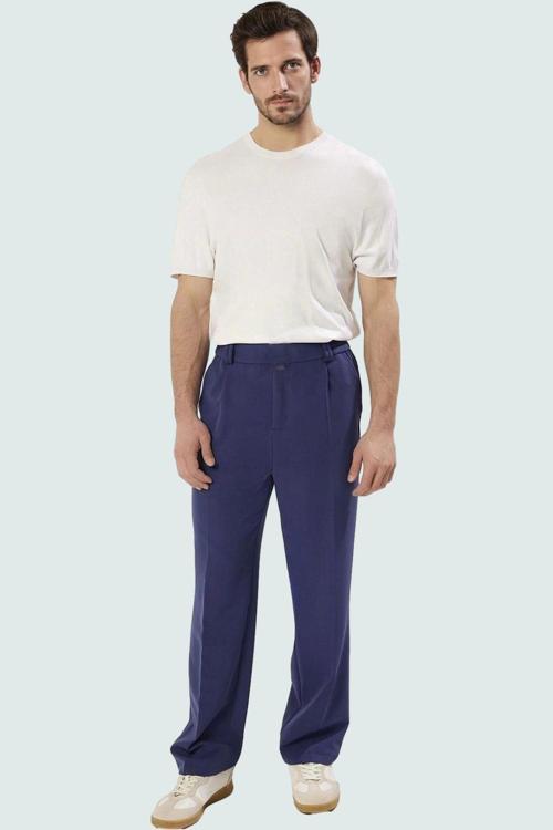 Erkek Casual Dokuma Pantolon; Renk Regular Boy Geniş Paça Finike Yaz Aylarının Vazgeçilmezi