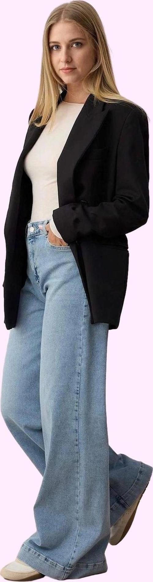 Kadın Wide Leg Comfort Jean Pantolon Pamuk Uzun Boy Günlük Şıklık Yaz Aylarının Vazgeçilmezi
