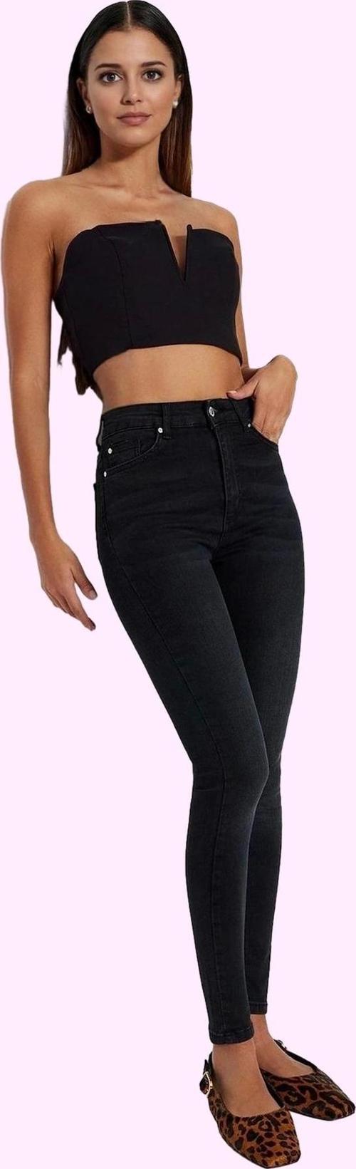 Kadın Skinny Jean Pamuk İncelten Etki Yüksek Bel Regular Boy Günlük Kullanım Modern Tasarım