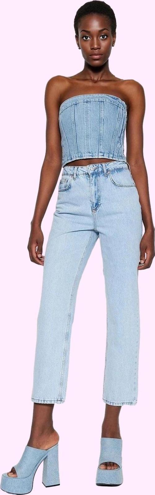 Kadın Pamuk Denim Straight Jean Pantolon Yüksek Bel Günlük Kullanım Yaz Aylarının Vazgeçilmezi