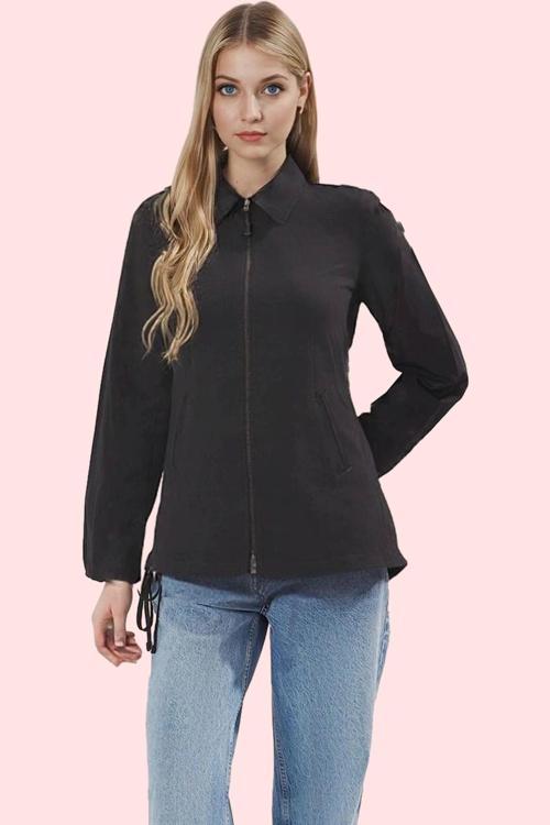 Kadın Pamuk Polyester Terrycotton Kumaş Gömlek Düz Desen Yaka Fitted Kalıp Günlük Şıklık Hafta Sonu