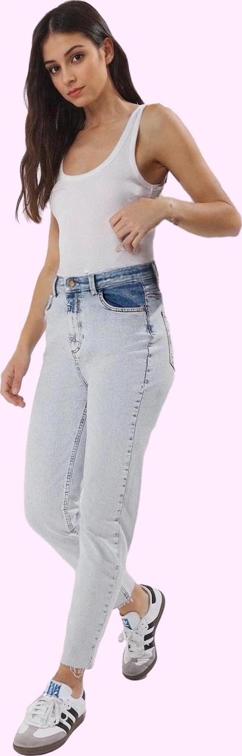 Kadın Günlük Kullanım Mom Fit Jean Yüksek Bel Pamuk Rahat Hafta Sonu Yaz Aylarının Vazgeçilmezi