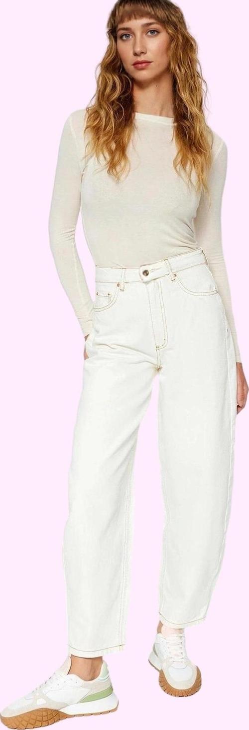 Kadın Denim Barrel Baggy Jean Pantolon Pamuk Günlük Şıklık Hafta Sonu Yaz Aylarının Vazgeçilmezi
