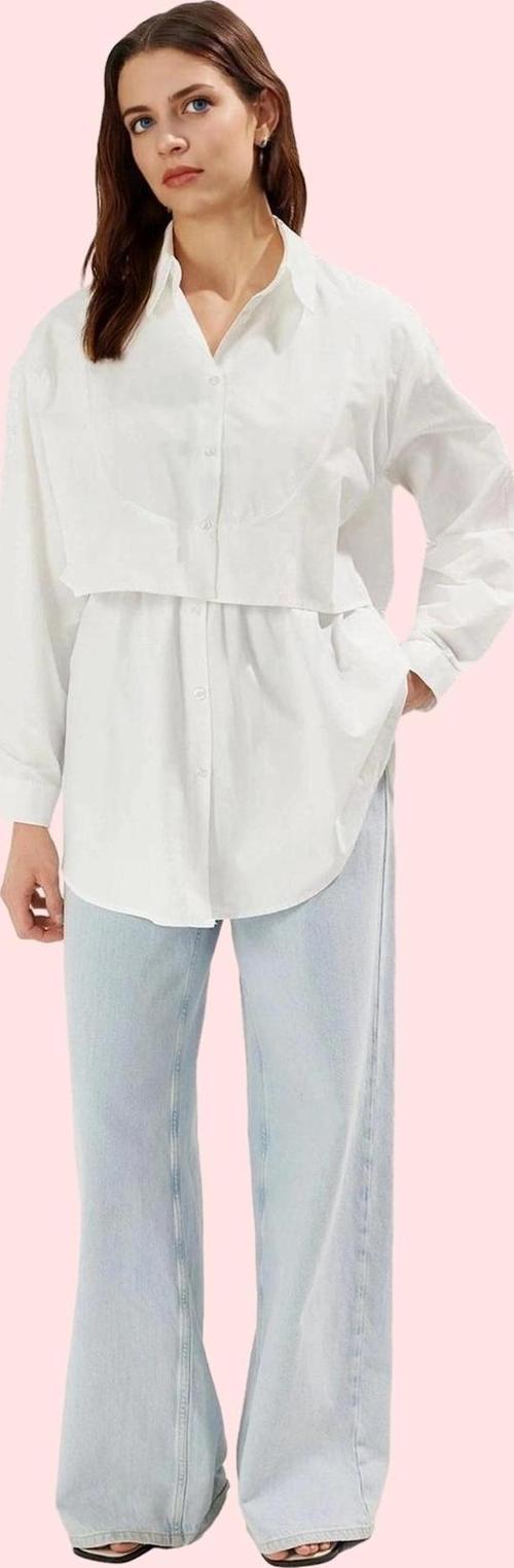 Kadın Uzun Kollu Tesettür Gömlek Dokuma Kumaş Günlük Stil Hafta Sonu Yaz Aylarının Vazgeçilmezi