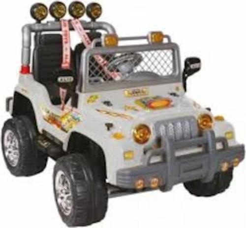 Uzaktan Kumandalı Çift Kişilik Off Road Akülü Araba Mega Jeep 12 Volt 12 Amper Beyaz