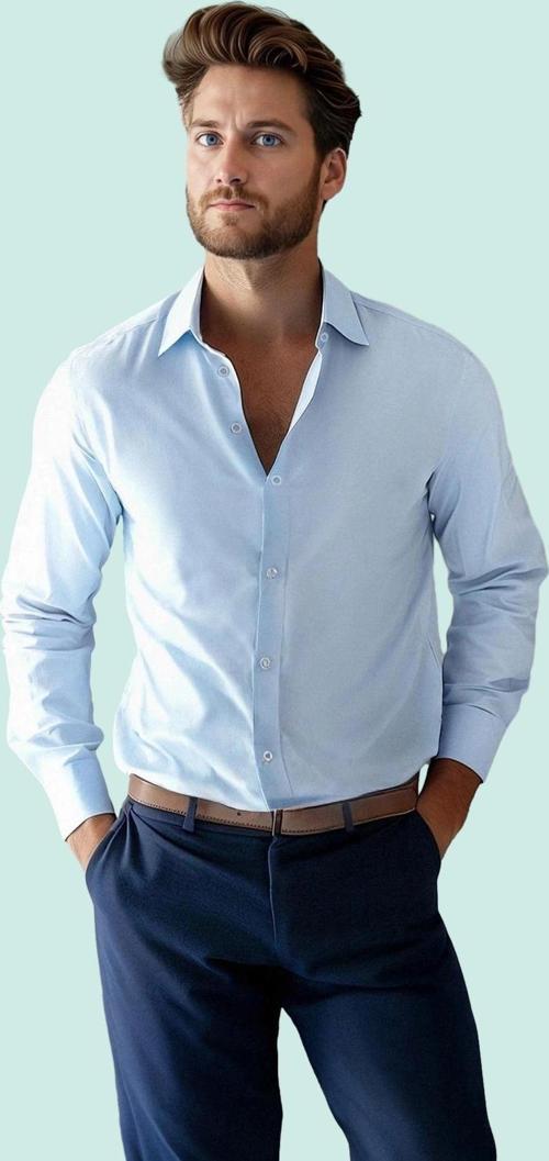 Erkek Smart Basic Gömlek Uzun Kol Pamuk Günlük Kullanım İçin Mükemmel Yaz Aylarının Vazgeçilmezi