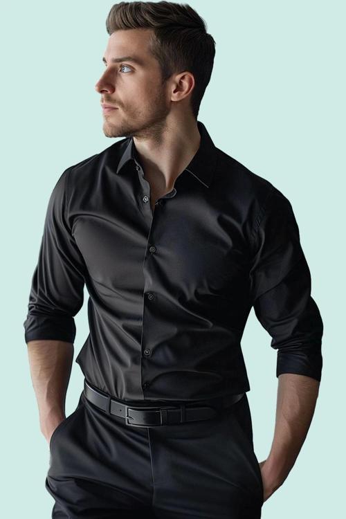 Erkek Gömlek Kolay Ütü Slim Fit Yaka Casual Dokuma Kumaş İş Ve Günlük Yaz Aylarının Vazgeçilmezi