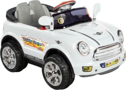 Uzaktan Kumandalı Turbo Coupe Mini Cooper Model Akülü Araba 12 Volt 12 Amper Beyaz