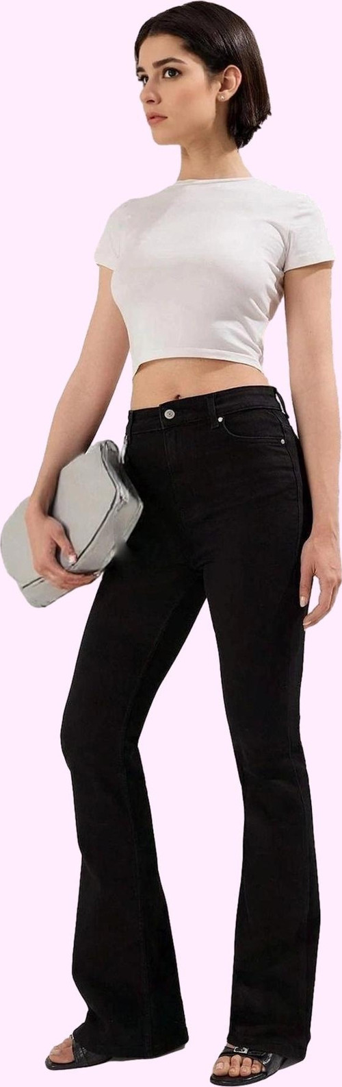 Kadın Denim Flare Pantolon Yüksek Bel Stretch Günlük Kombinler İçin Yaz Aylarının Vazgeçilmezi
