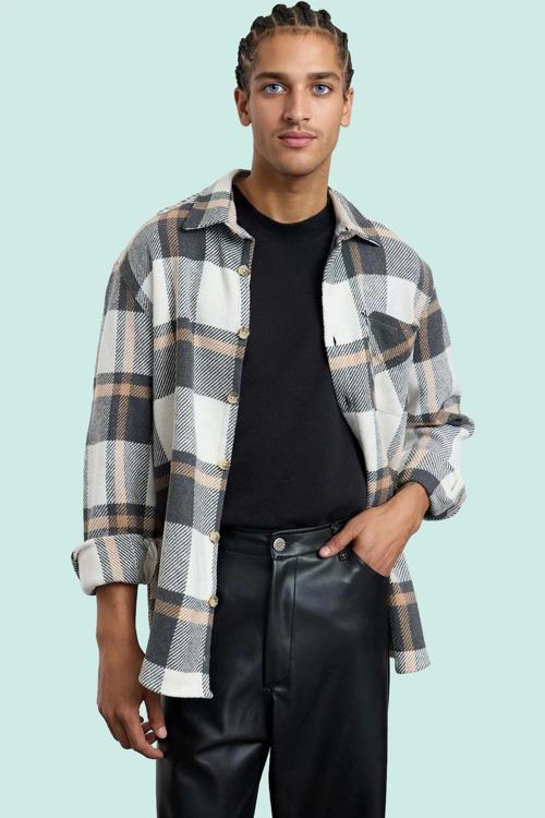 Kadın Unisex Kışlık Flanel Oduncu Gömlek Ekose Desen Regular Fit Yaz Aylarının Vazgeçilmezi