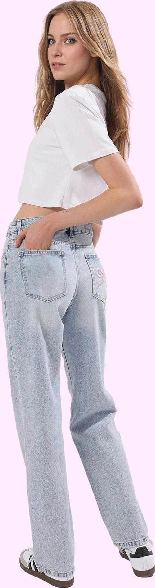 Kadın Care Koleksiyonu Pamuklu Düşük Bel Geniş Paça Jean Pantolon Yaz Aylarının Vazgeçilmezi
