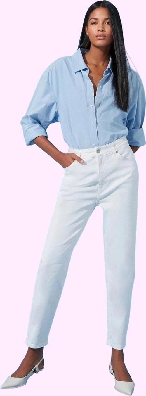 Kadın Mom Jean Regular Boy Yüksek Bel Denim Casual Stil Günlük Kullanım Yaz Aylarının Vazgeçilmezi