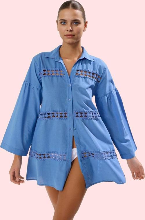 Kadın Pamuklu Uzun Kollu Dokuma Gömlek Rahat Kesim ve Yazlık Tasarım Yaz Aylarının Vazgeçilmezi