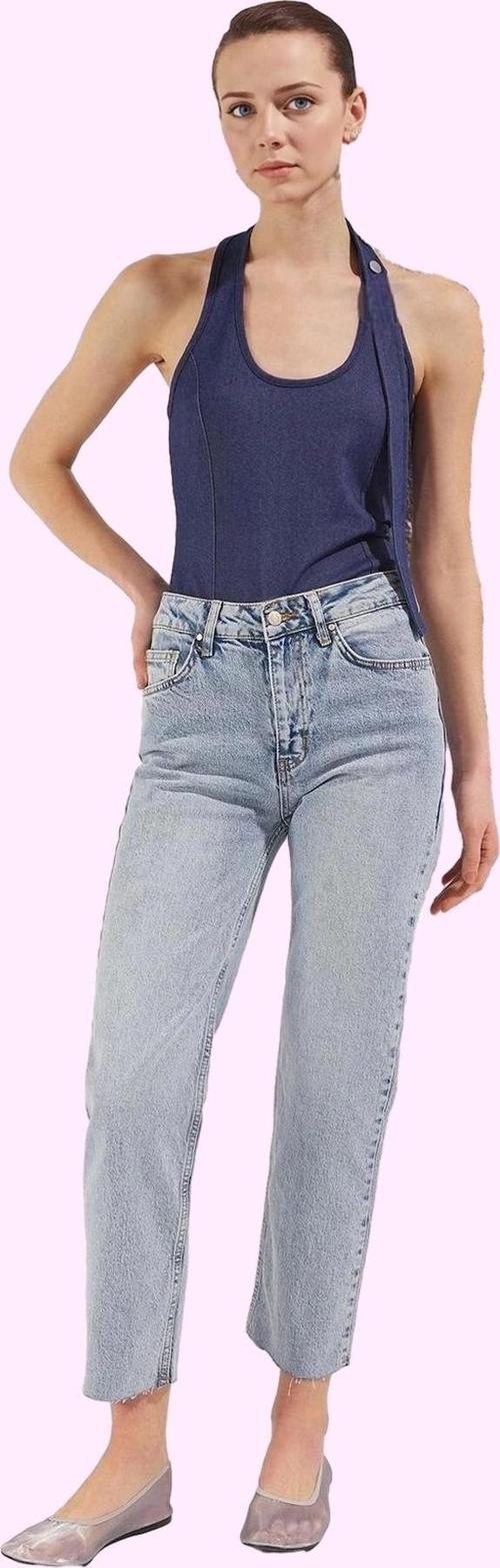 Kadın Denim Straight Jean Pantolon; Normal Bel Rahat Kalıp Günlük Stil Yaz Aylarının Vazgeçilmezi