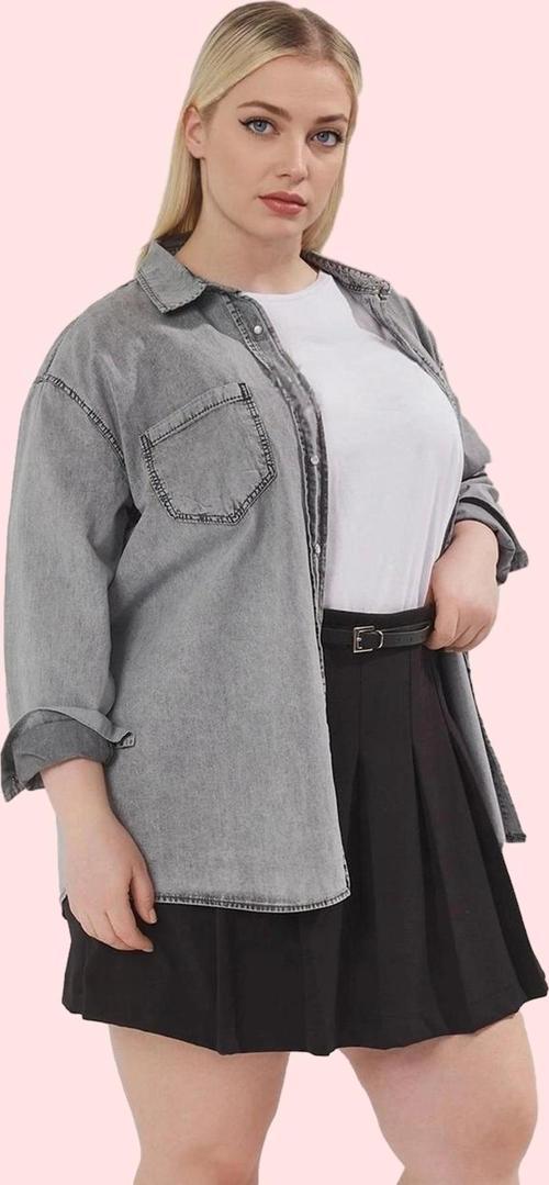 Kadın Pamuk Denim Gömlek Uzun Kollu Casual Stil Günlük Kullanım İçin Yaz Aylarının Vazgeçilmezi