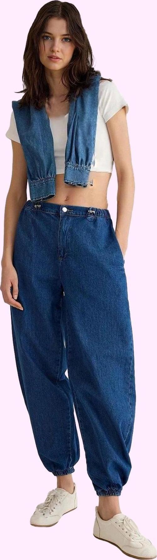 Kadın Pamuk Jogger Pantolon Yüksek Bel Günlük Ve Rahat Hafta Sonu Yaz Aylarının Vazgeçilmezi