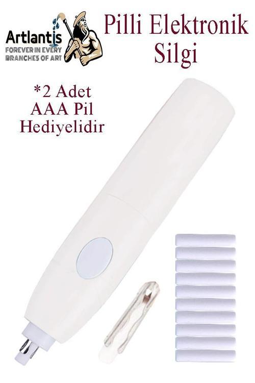 Elektronik Silgi Pilli 1 Paket Otomatik Elektrikli Taşınabilir Kalem Silgi Kara Kalem Eskiz Çizim Grafit