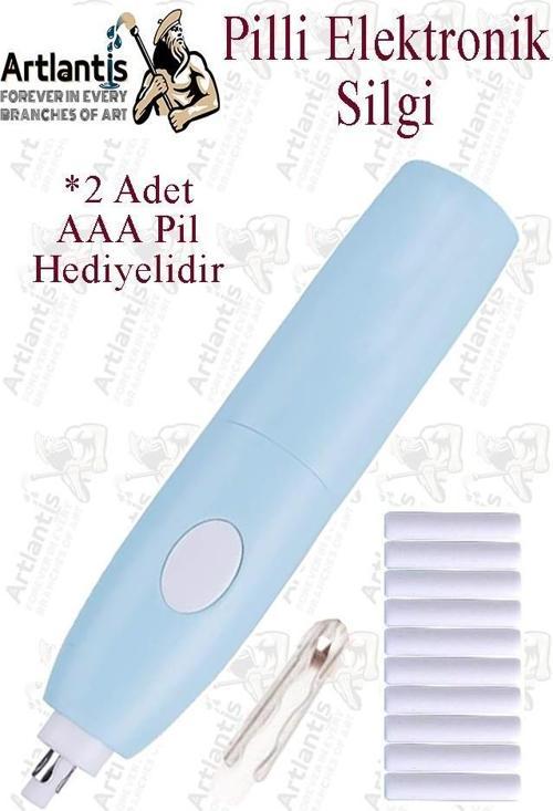 Elektronik Silgi Pilli 1 Paket Otomatik Elektrikli Taşınabilir Kalem Silgi Kara Kalem Eskiz Çizim Grafit