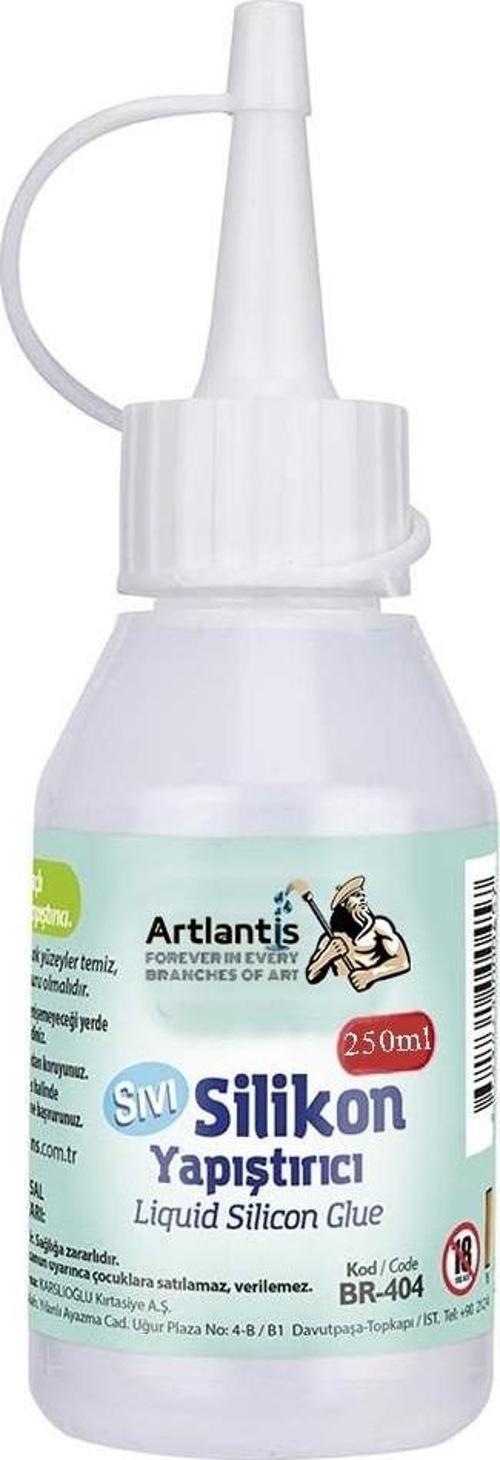 Sıvı Silikon Yapıştırıcı 250 ml 1 Adet Brons Silikon Yapıştırıcı Sıvı 250 gr Plastik Cam Mermer Kağıt Karton Tahta Köpük