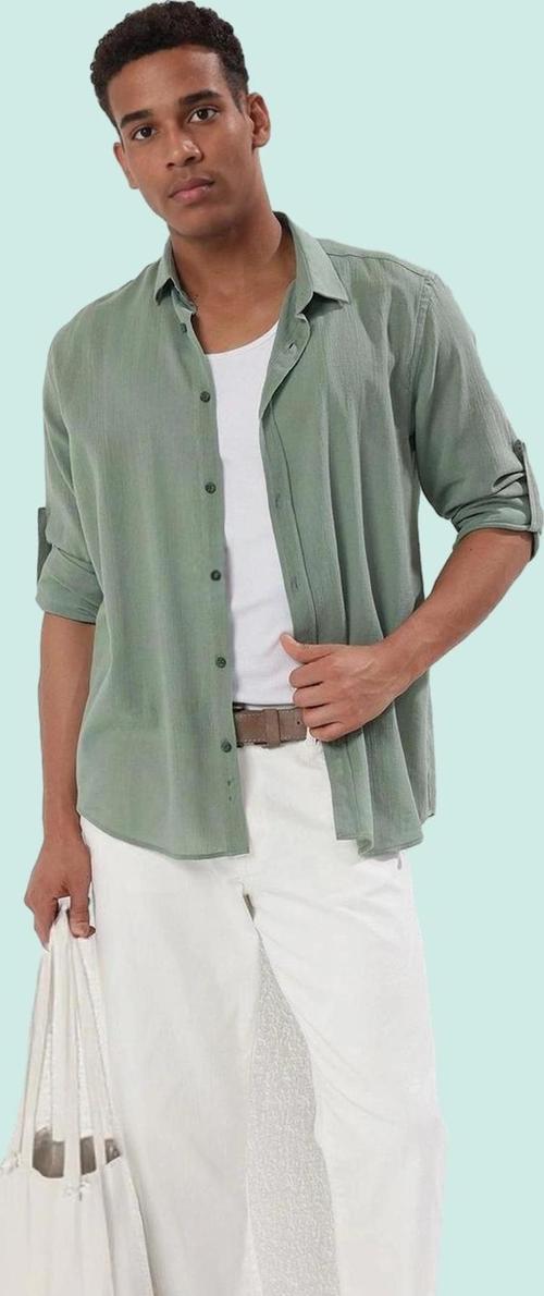 Erkek Pamuklu Gömlek Casual Şıklık Regular Fit Yazlık Günlük Kullanım Yaz Aylarının Vazgeçilmezi